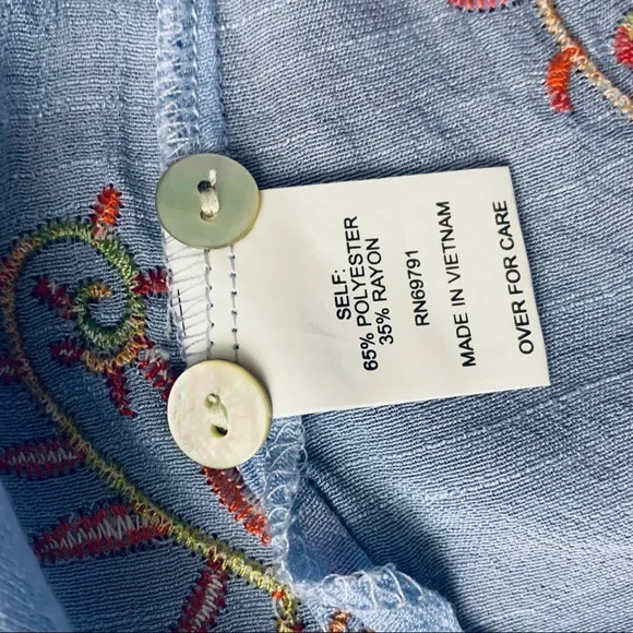 Anthropologie Fig and Flower button down top - Picture 7 of 9